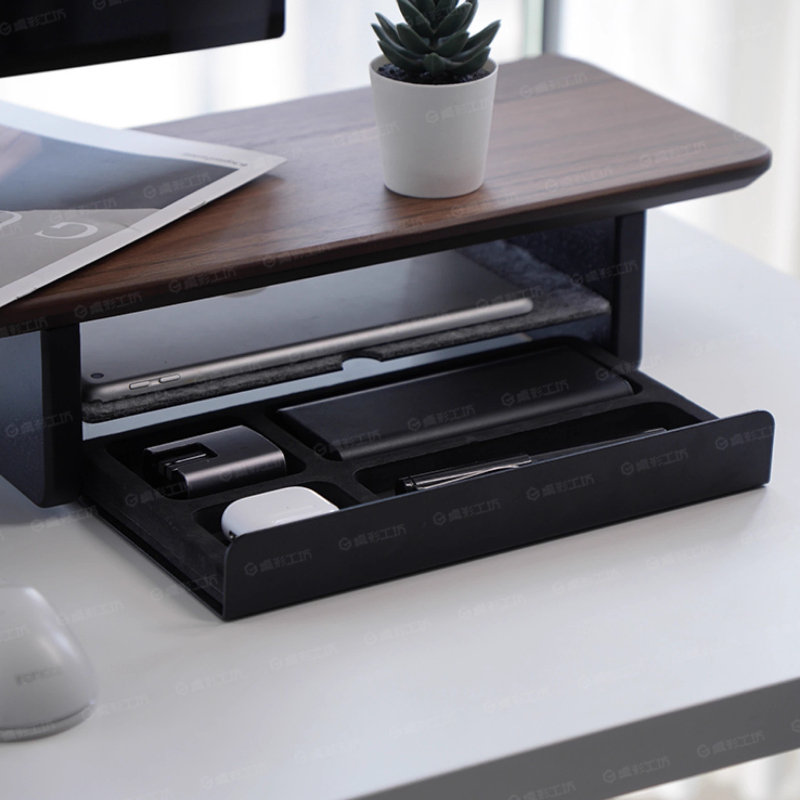 Desk Setup For Office - Soporte para Monitor, cajones de almacenamiento