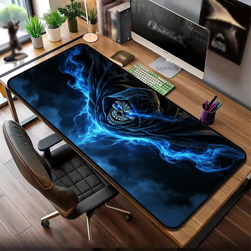 Desk Setup Blue - Alfombrilla de ratón extendida para juegos