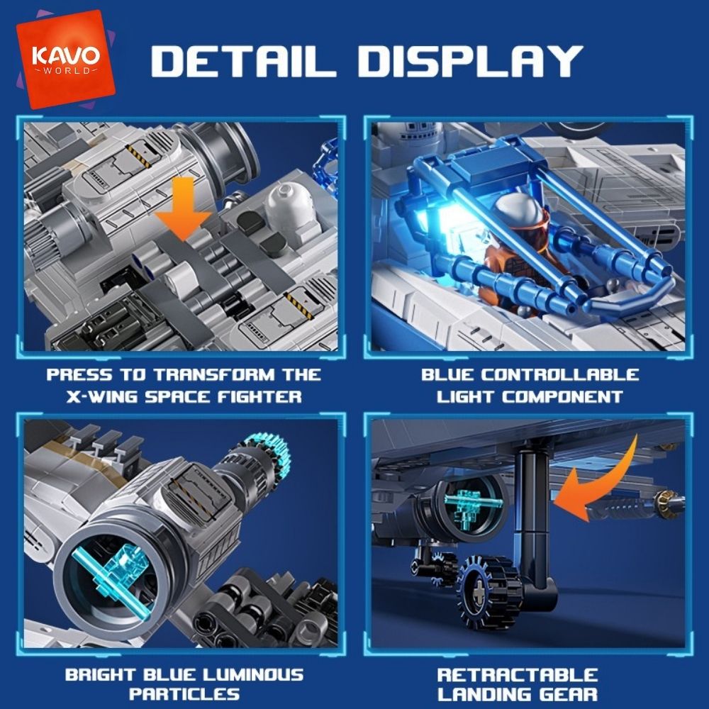 Desk Setup Build - KAVOWORLD 1271 piezas Set de Bloques