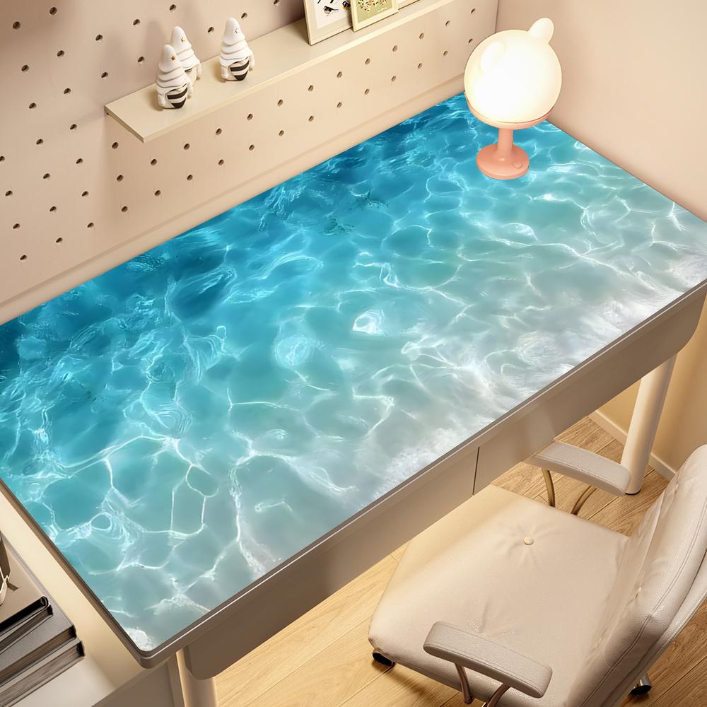 Desk Setup Blue - Alfombrilla de Escritorio Grande Antideslizante de