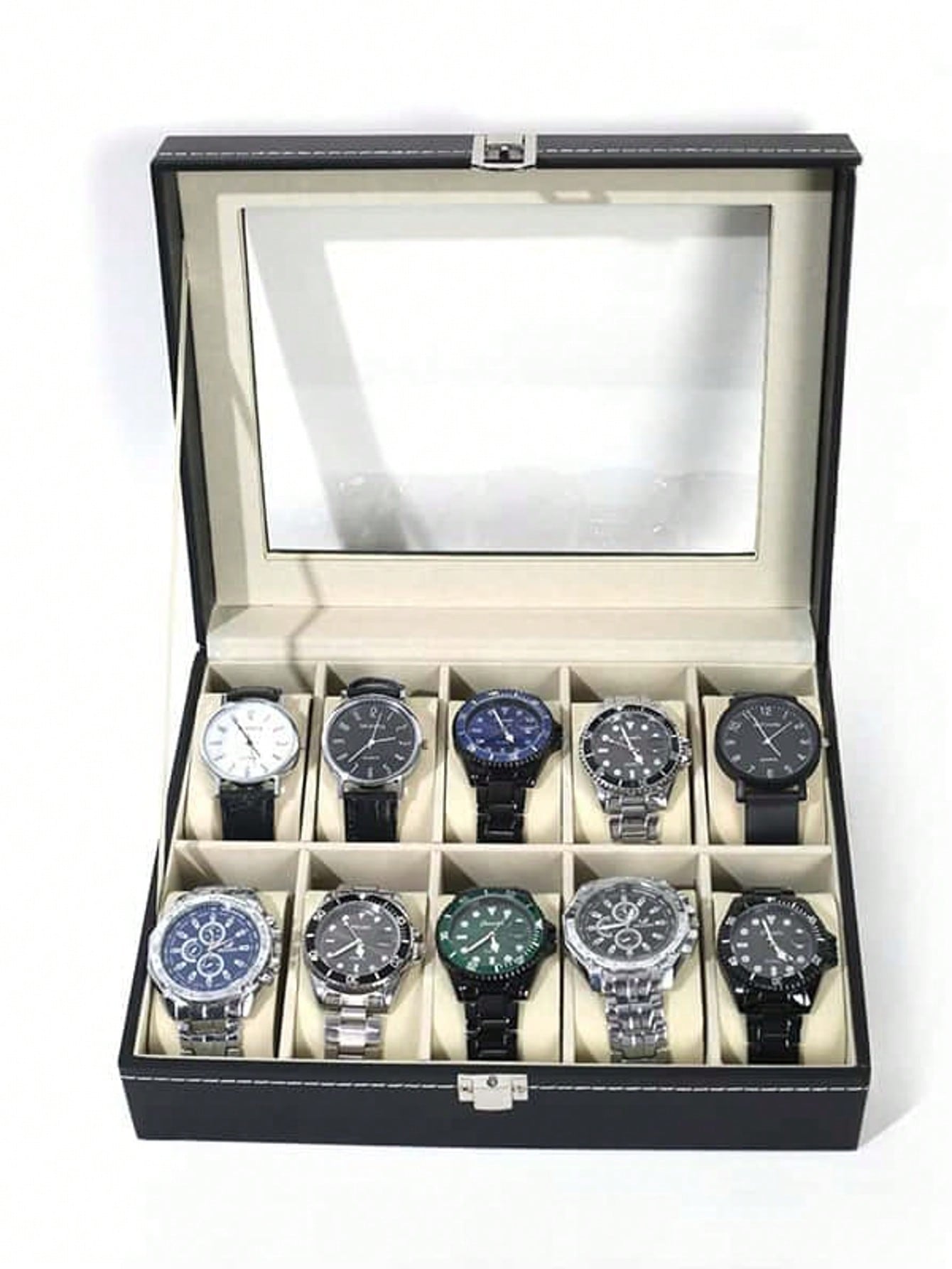 Cable Box Organizer - Caja de Relojes de Cuero con