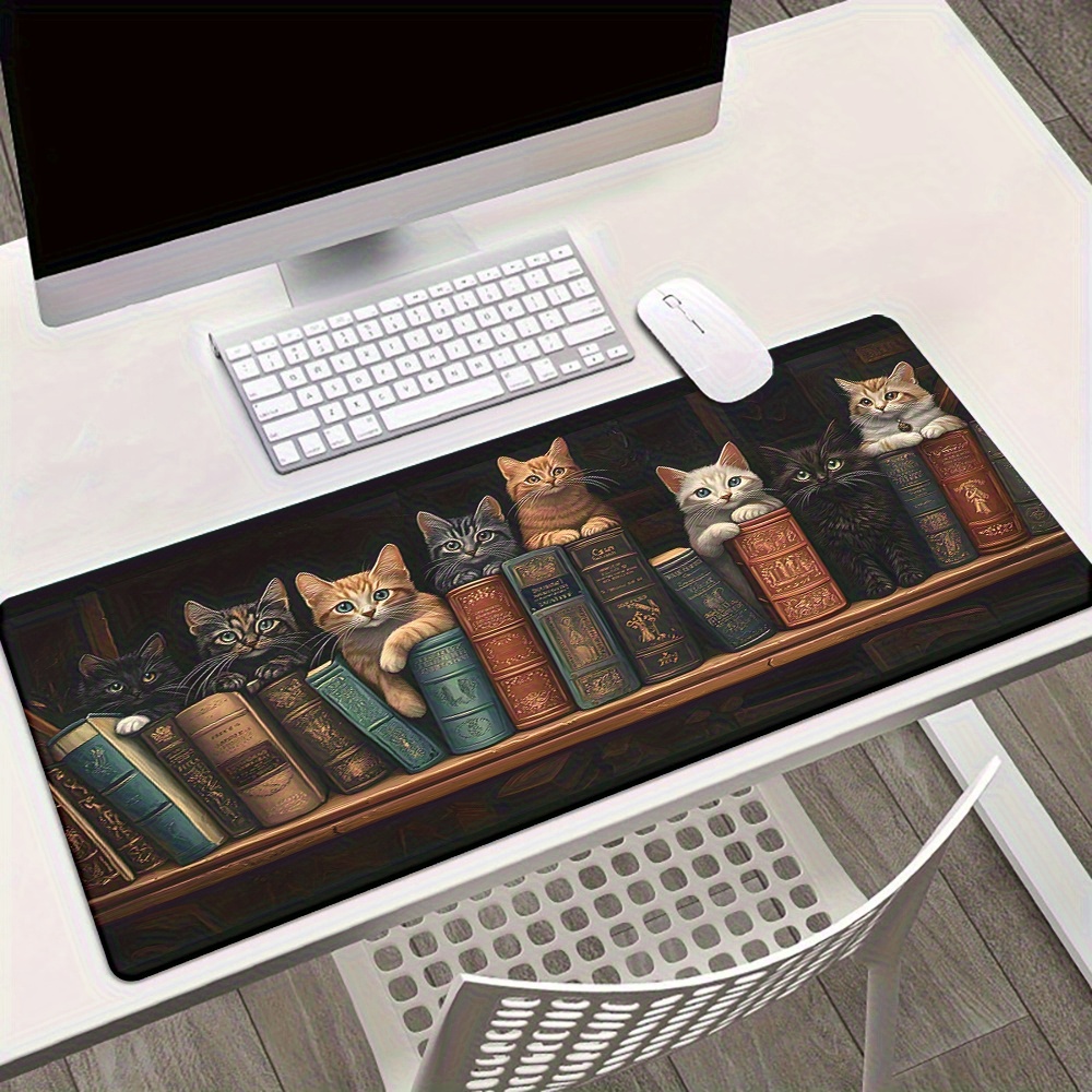 Desk Setup Books - Alfombrilla de Ratón con Diseño de