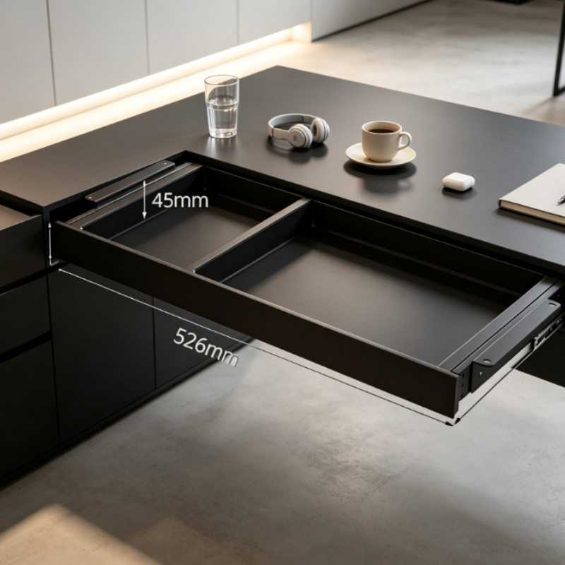 Desk Setup For Office - Bandeja de Almacenamiento Deslizable Premium para