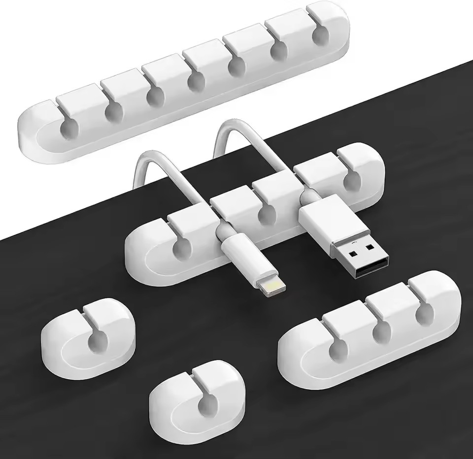 Cable Box Organizer - Organizador de cables de silicona, clips
