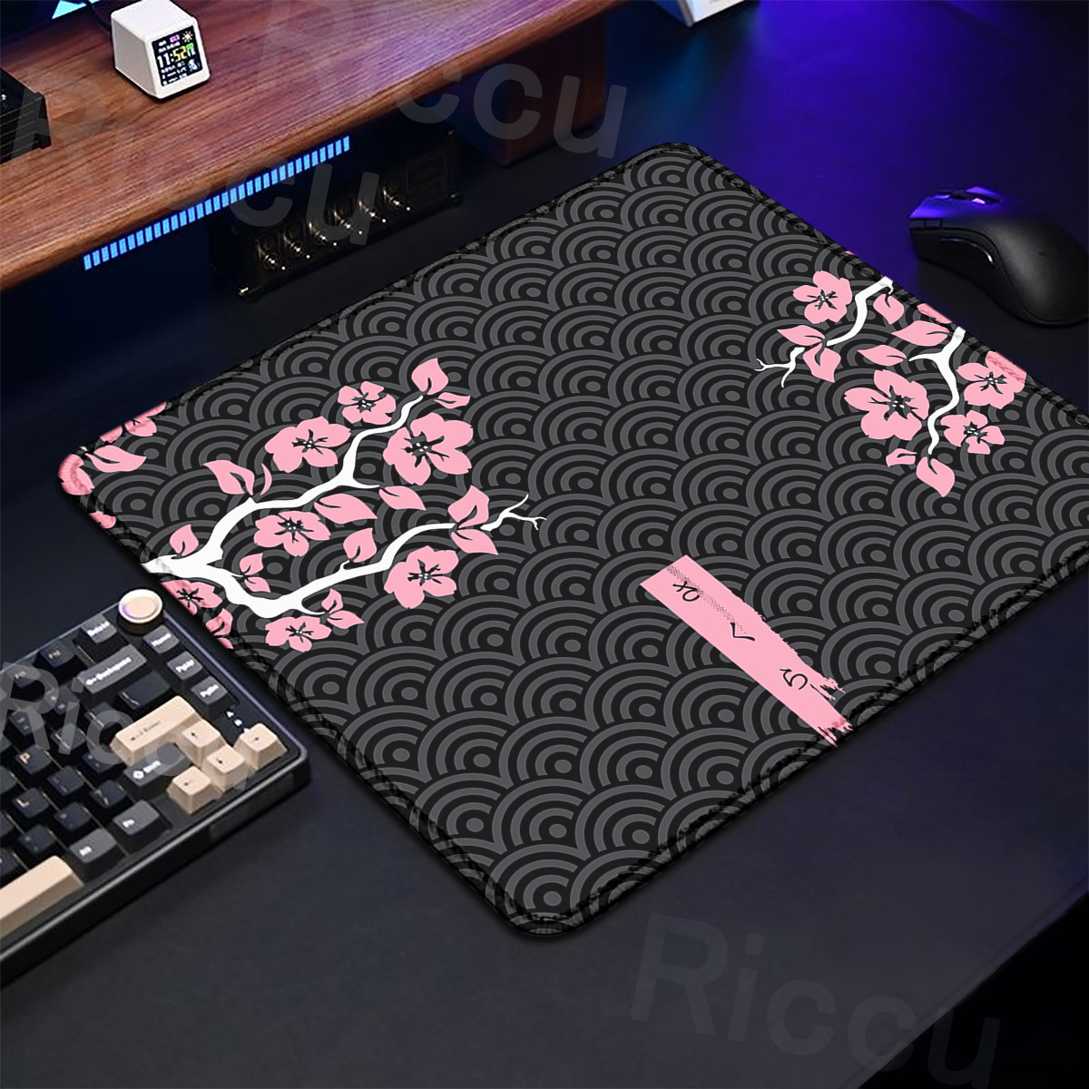 Alfombrilla de mesa Sakura púr - Desk Setup Blue reseña y precio