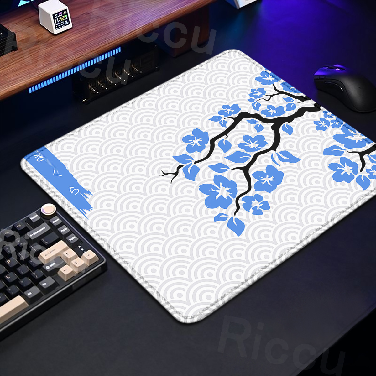 Alfombrilla de mesa Sakura púr - Desk Setup Blue reseña y precio