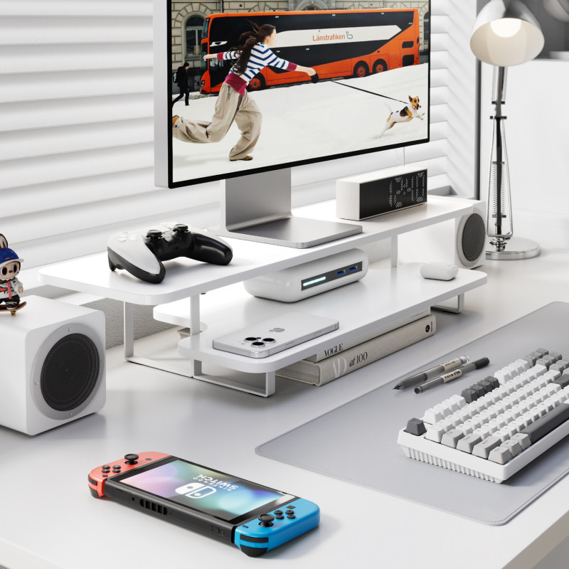 Soporte Elevador para Monitor  - Desk Setup For Laptop And Monitor reseña y precio