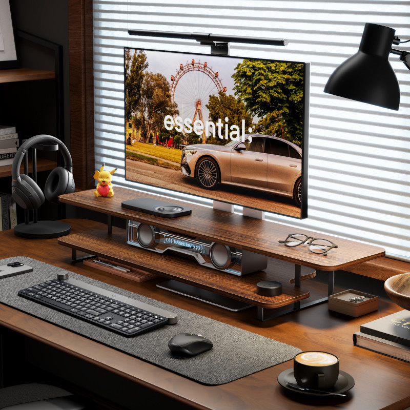 Soporte Elevador para Monitor  - Desk Setup For Laptop And Monitor reseña y precio