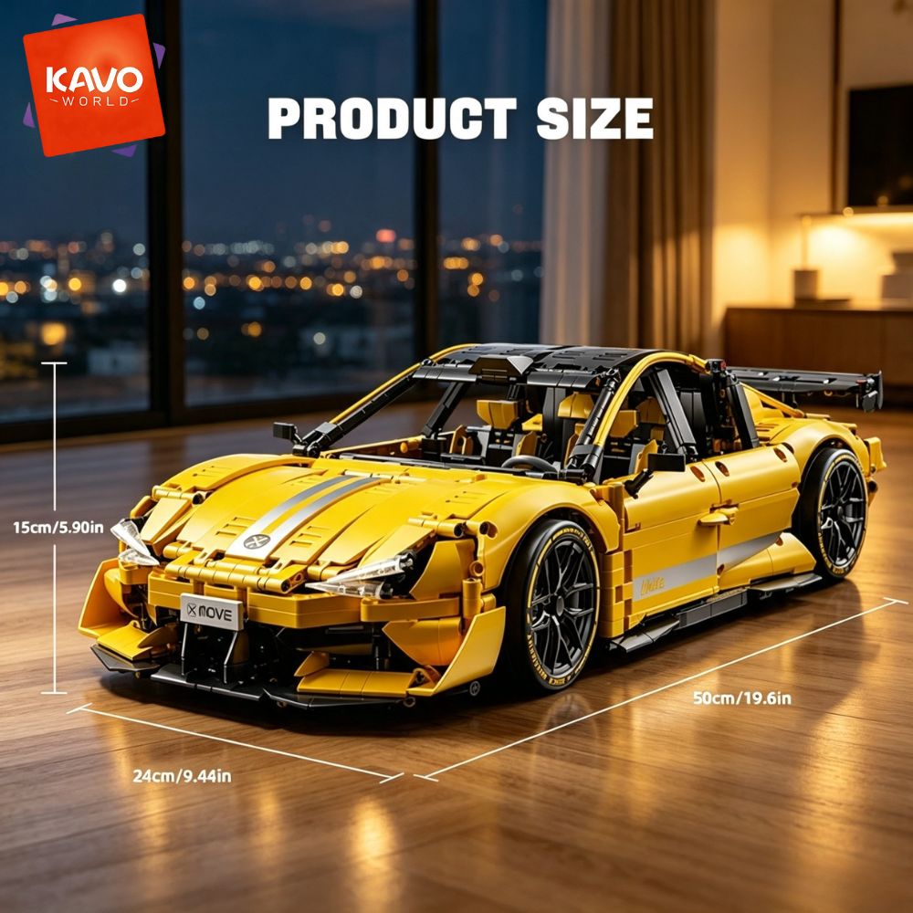 KAVOWORLD 2143 piezas Coche de - Desk Setup Build reseña y precio