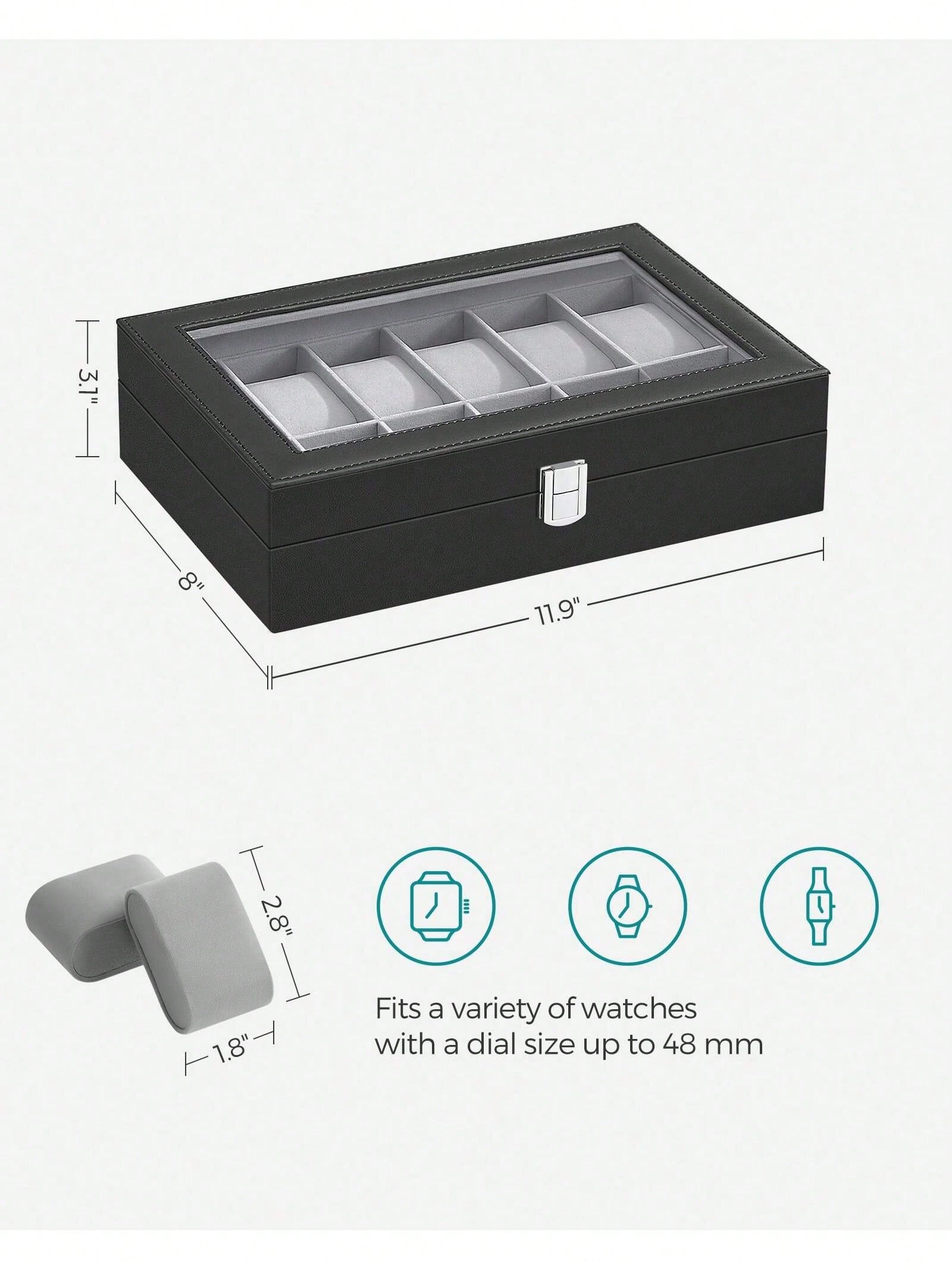 Caja para relojes con cerradur - Cable Box Organizer reseña y precio