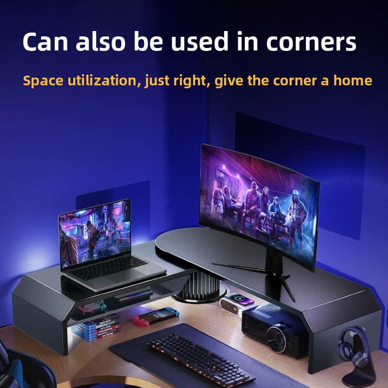 Soporte de Monitor Doble para  - Desk Setup For Laptop And Monitor reseña y precio