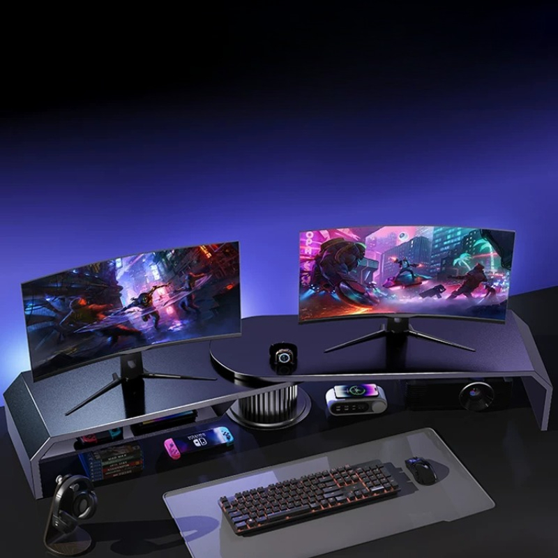 Soporte de Monitor Doble para  - Desk Setup For Laptop And Monitor reseña y precio