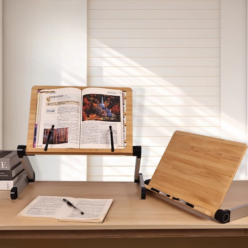 Escritorio de cama de bambú aj - Desk Setup Books reseña y precio