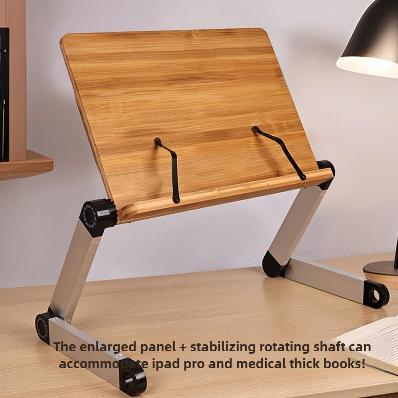 Escritorio de cama de bambú aj - Desk Setup Books reseña y precio