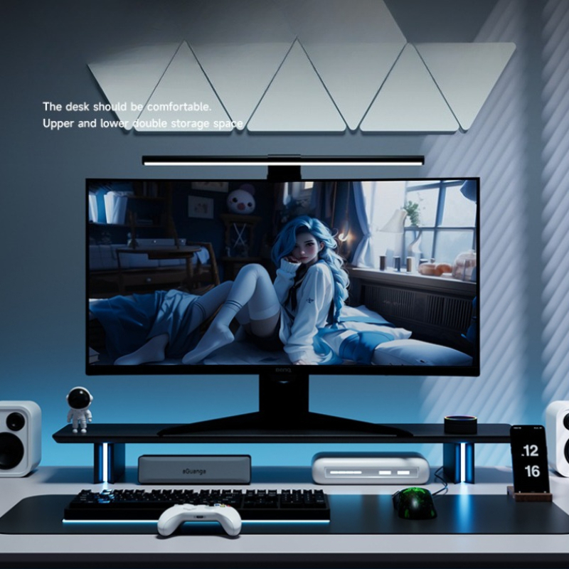 Soporte de Monitor RGB, elevad - Desk Setup For Laptop And Monitor reseña y precio