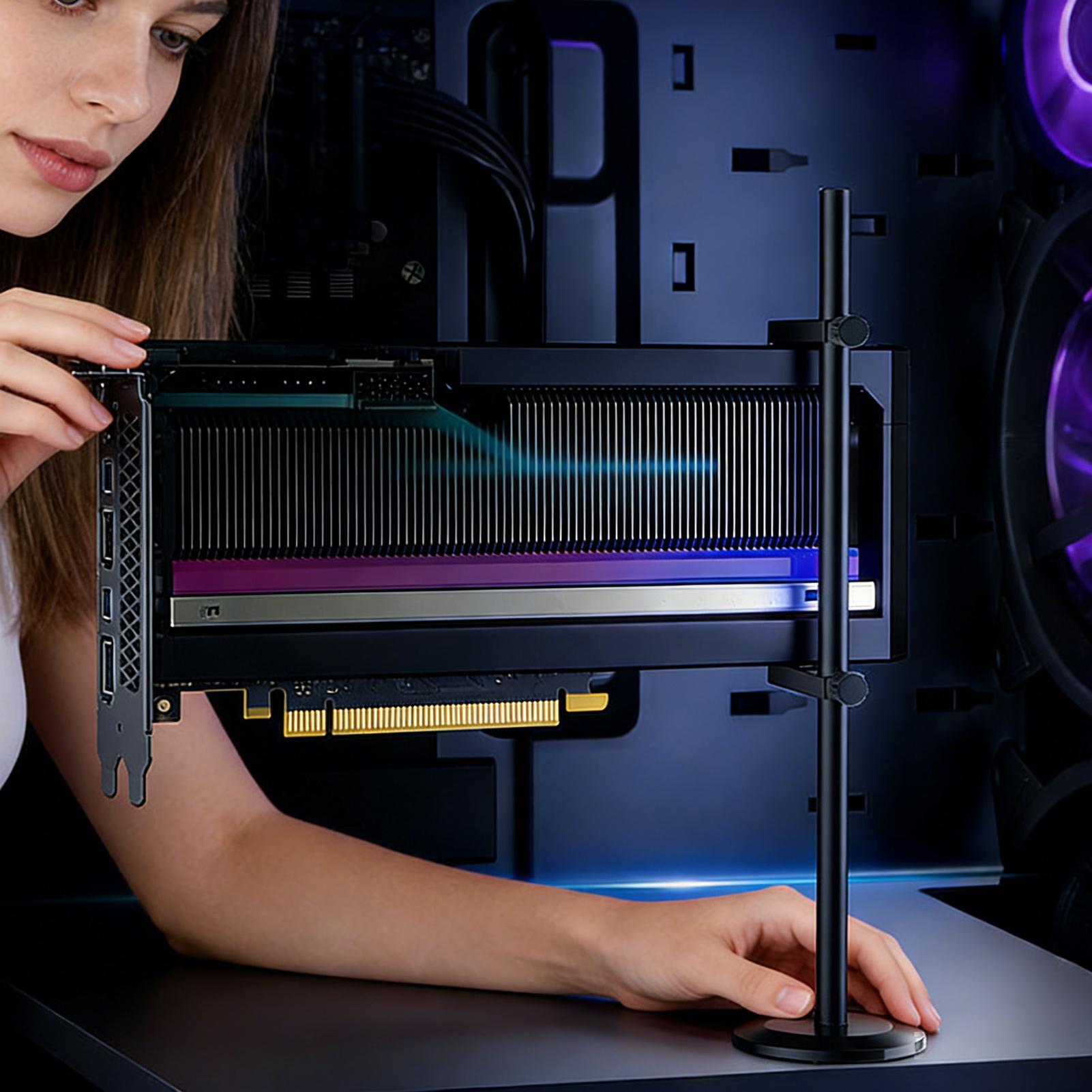 Soporte para GPU con base magn - Desk Setup Videos reseña y precio